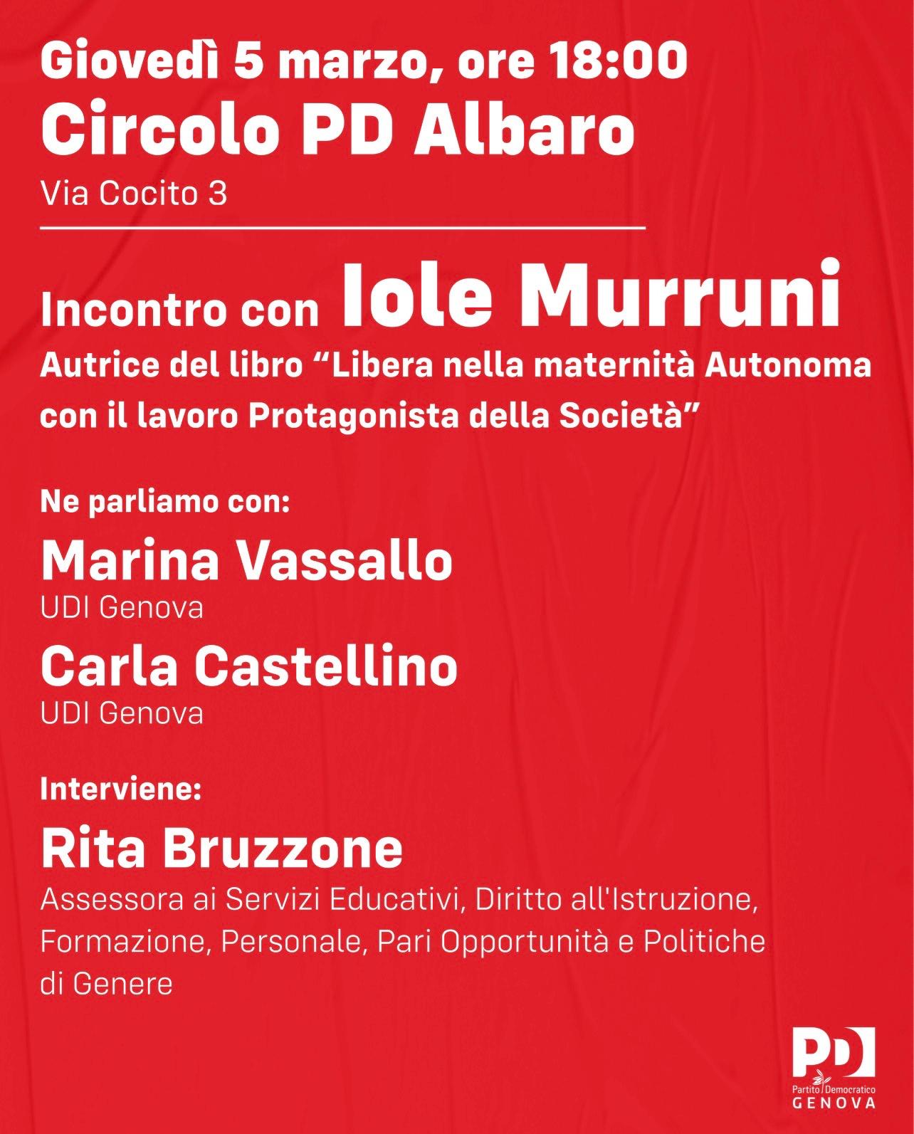 "Libera nella maternità, Autonoma con il lavoro, Protagonista della Società"